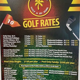 Golf and RV rates