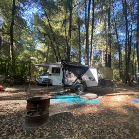 view of our campsite during the day.