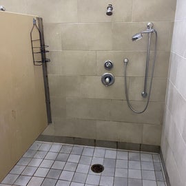 one shower in the womens bathroom
