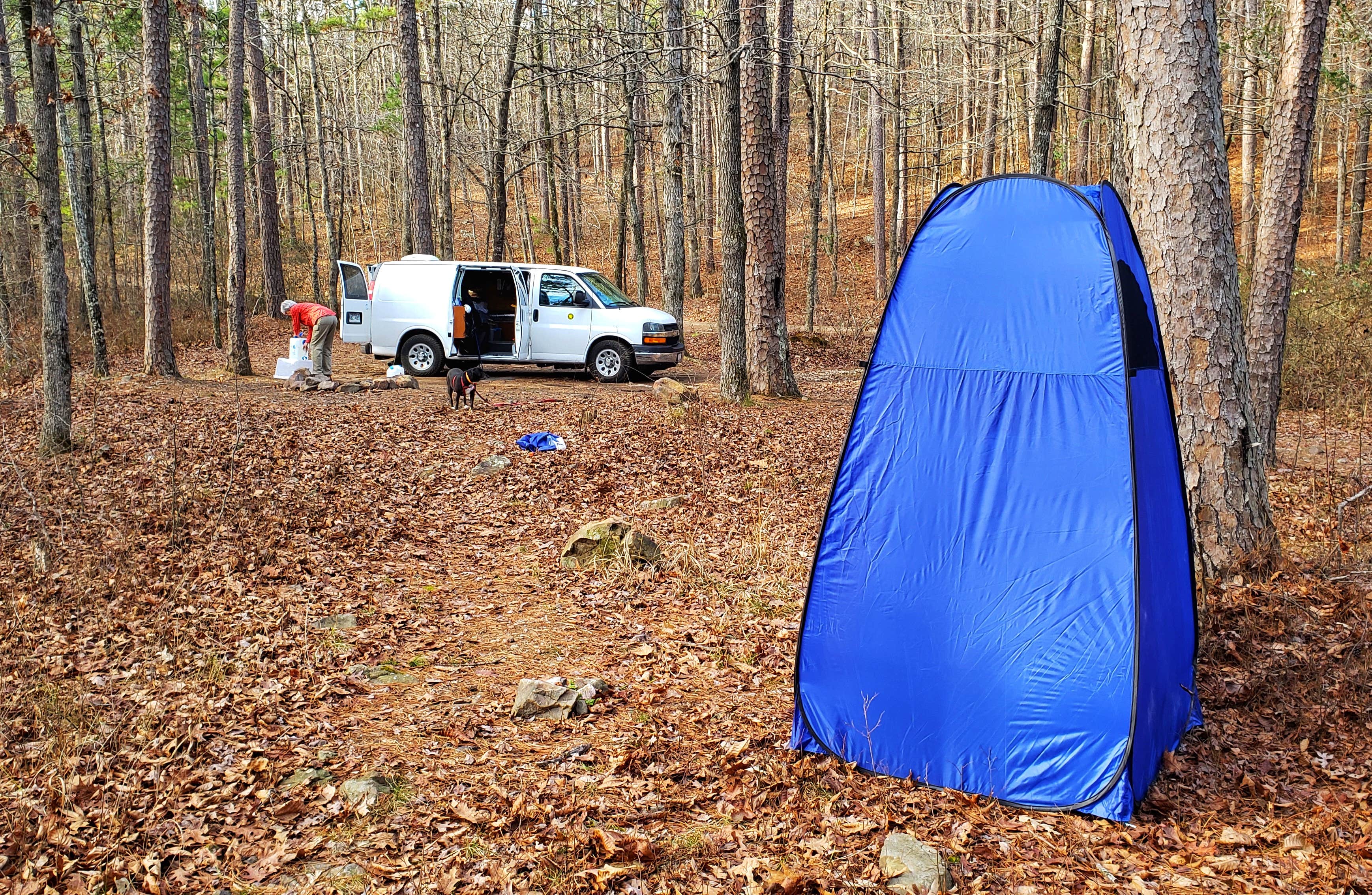 Fred S.'s photo of a dispersed camping area at Brown Creek Cascade Dispersed Campsite near Royal, AR