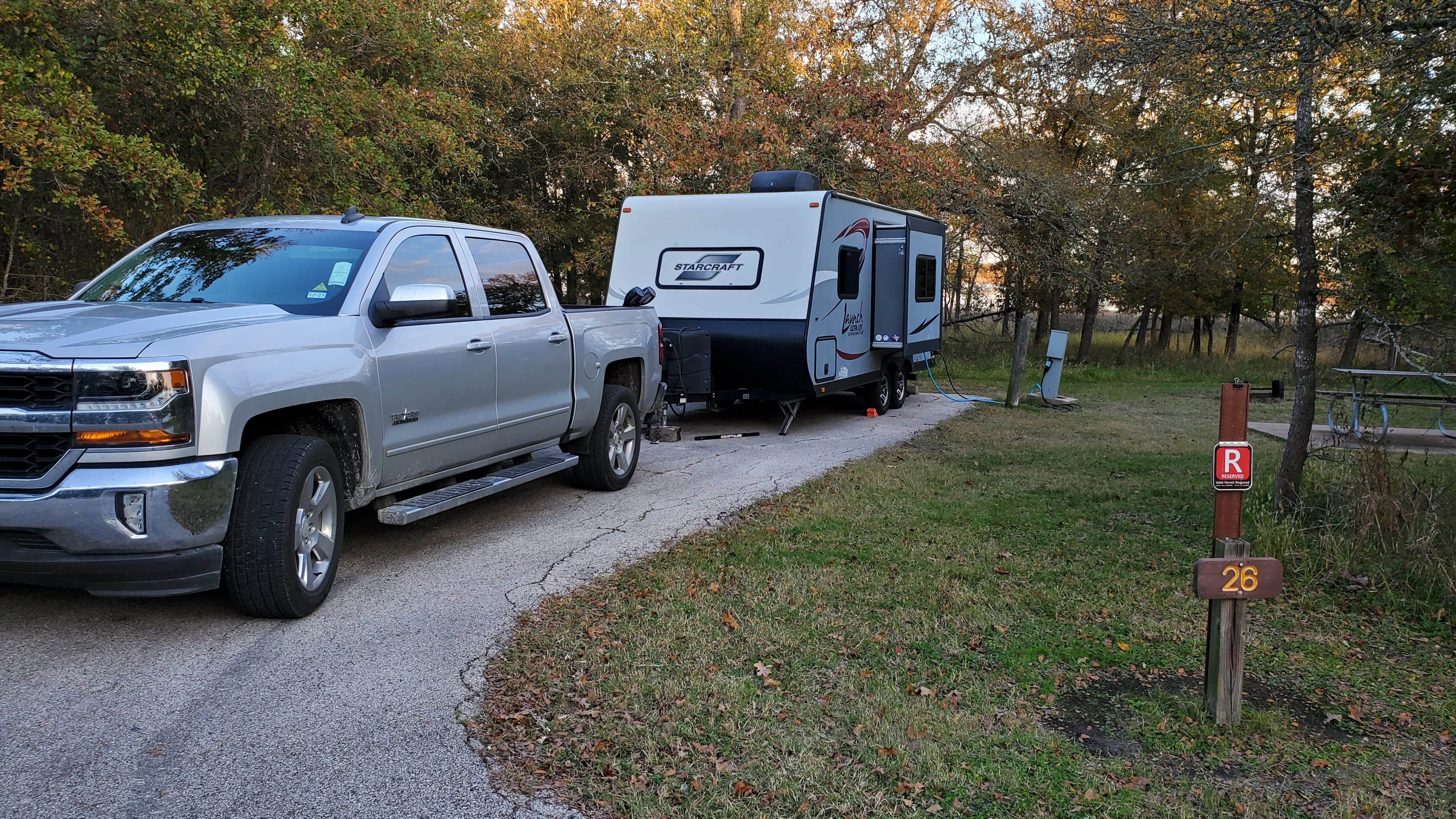 Denise V.'s photo of rv camping at Lake Somerville State Park Nails Creek Unit Campground near Burton, TX