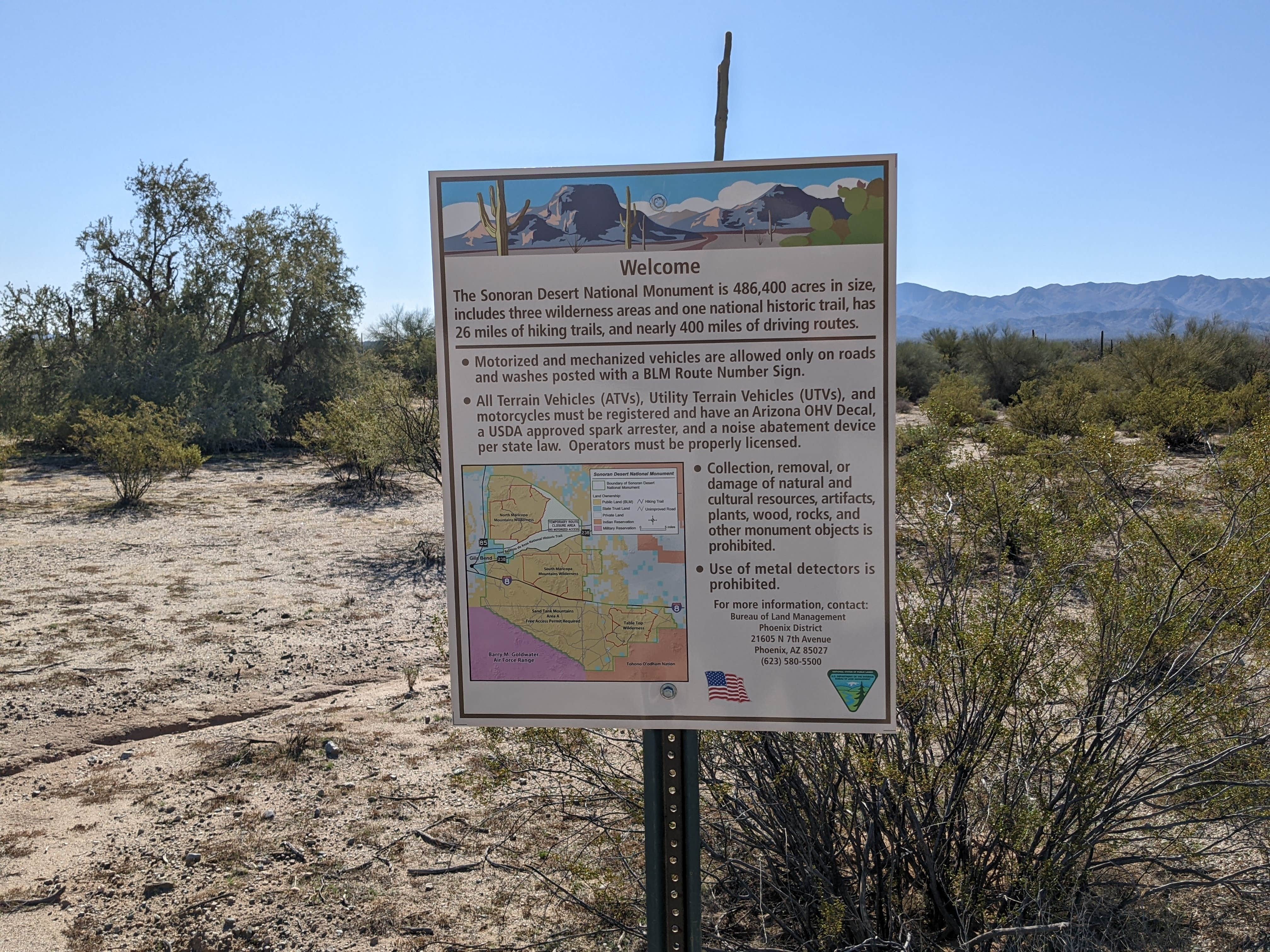 Camper-submitted photo at BLM Sonoran Desert National Monument - Road #8011 Overlander Dispersed camping near Maricopa, AZ