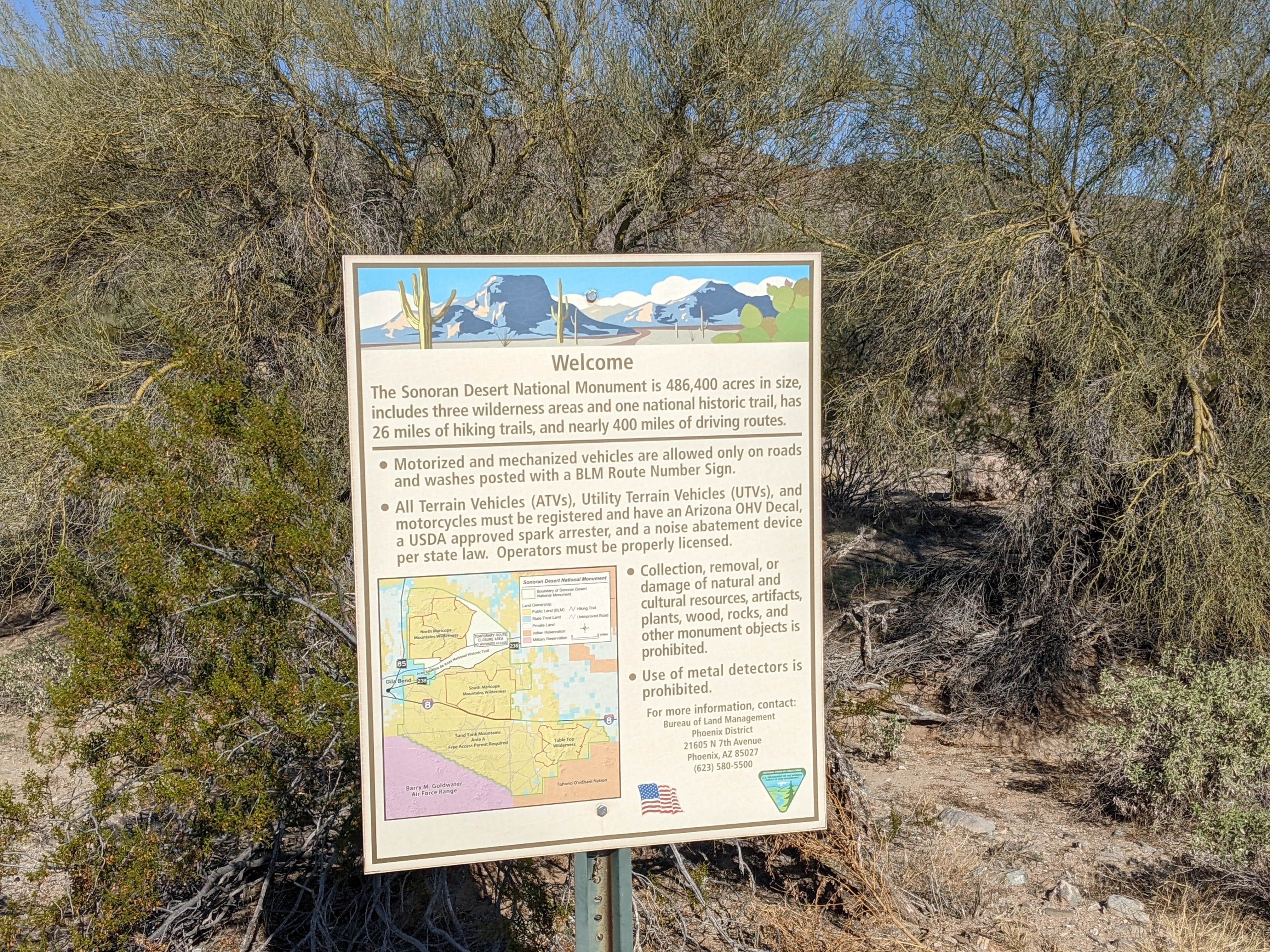 Camper submitted image from BLM Sonoran Desert National Monument - BLM Rd #8029 dispersed camping - 4