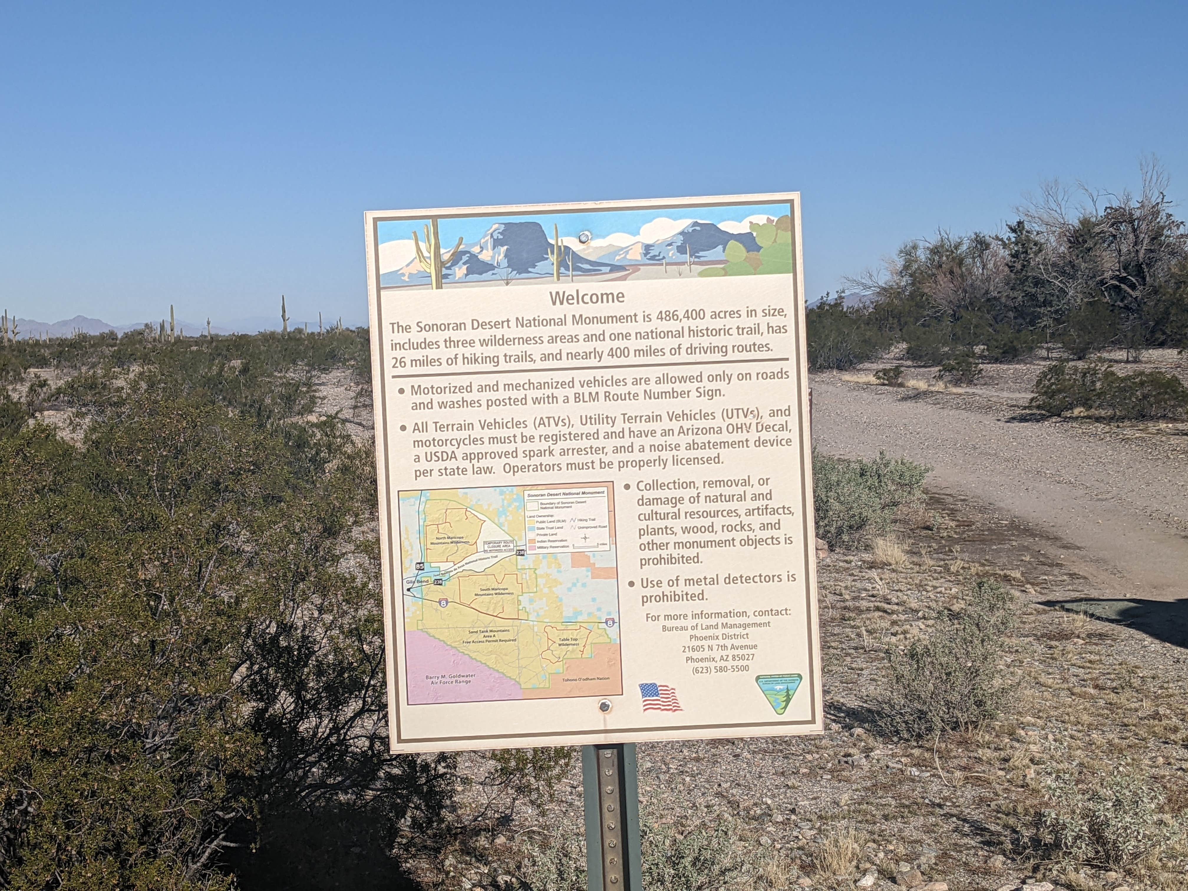 Camper submitted image from BLM Sonoran Desert National Monument - Road #8030 Access - 4