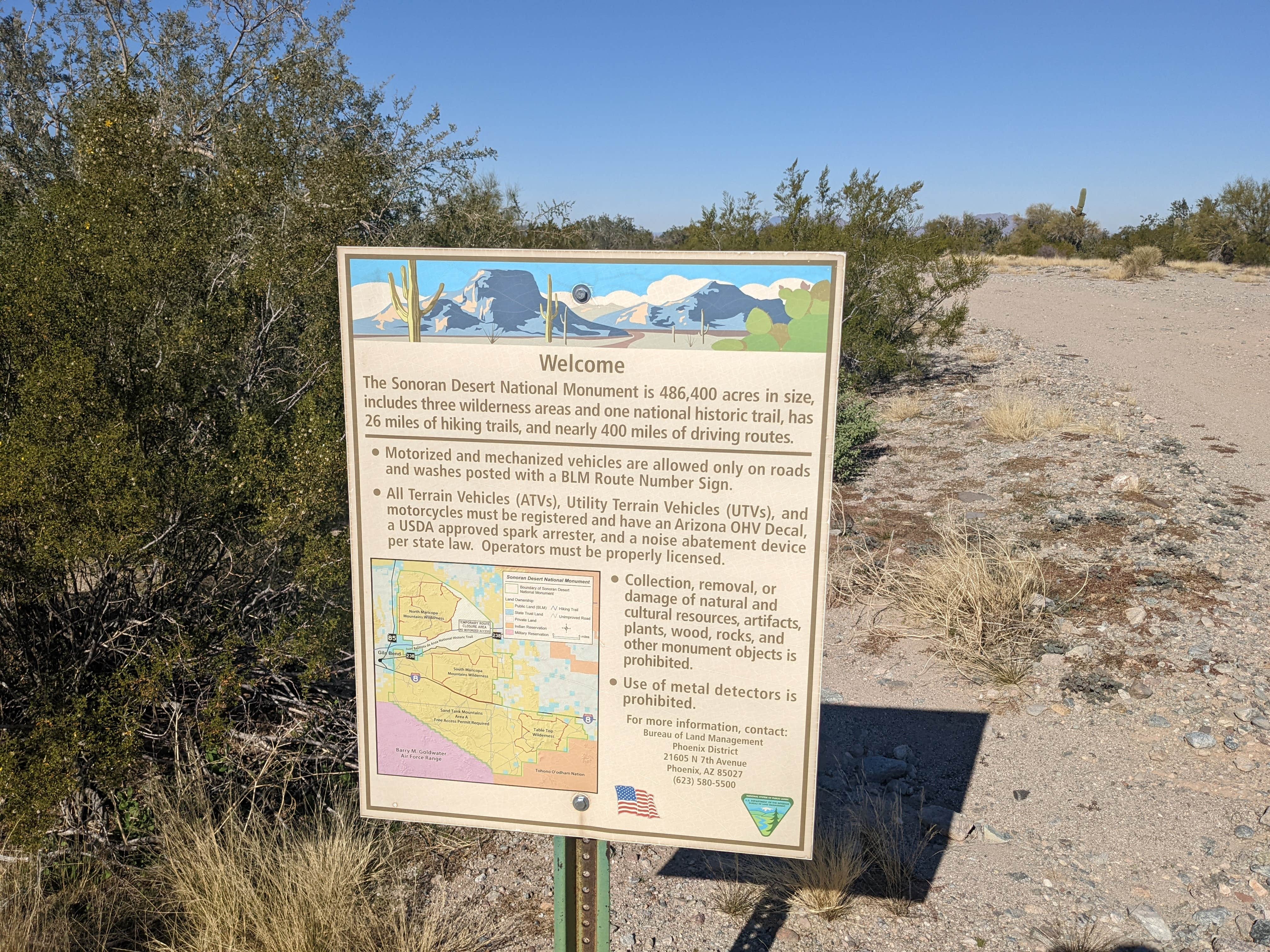 Camper submitted image from BLM Sonoran Desert National Monument - BLM road 8035 access - 4