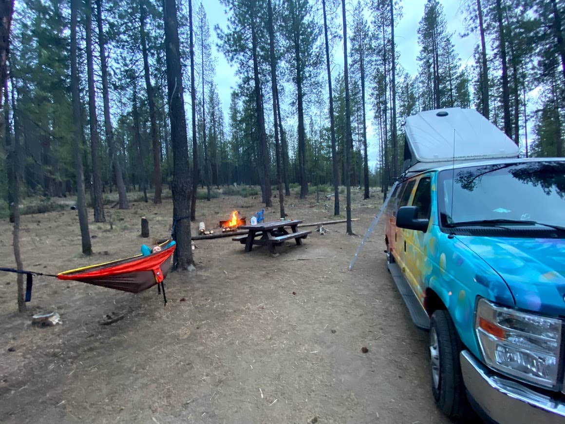 Carly E.'s photo of rv camping at Mckay Crossing Campground near La Pine, OR