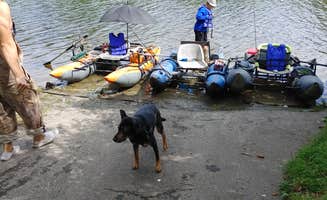Marty P.'s photo of camping with pets at Julian Price Park Campground — Blue Ridge Parkway near Deep Gap, NC