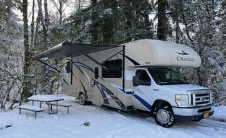 Kristine B.'s photo of rv camping at Mt Hood Village Resort near Welches, OR