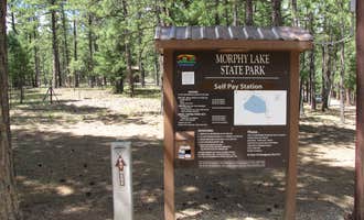 Camping near Gallinas River Campground — Storrie Lake State Park: Morphy Lake State Park Campground, Cleveland, New Mexico
