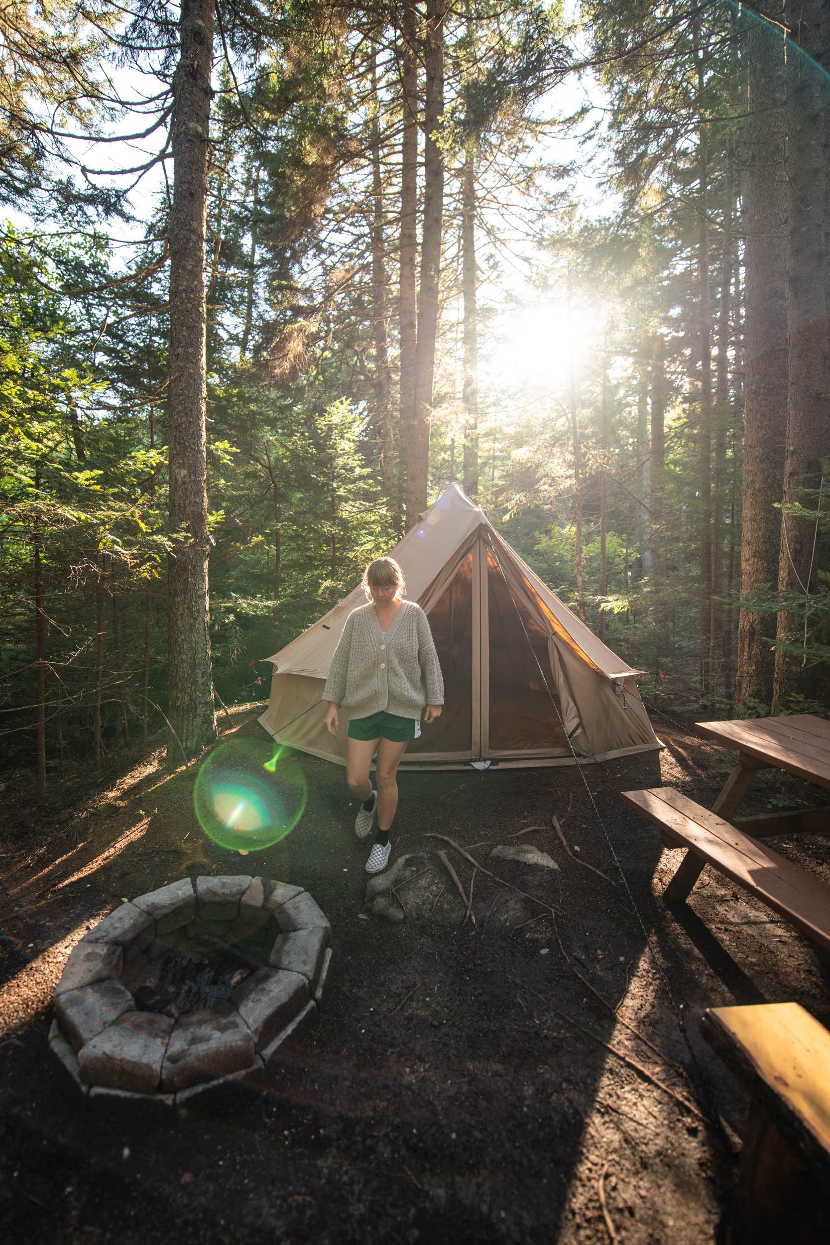 Caleb S.'s photo of tent camping at Four Acre Woods Campground near Otis, ME