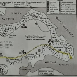 Bluff Creek Campground Map