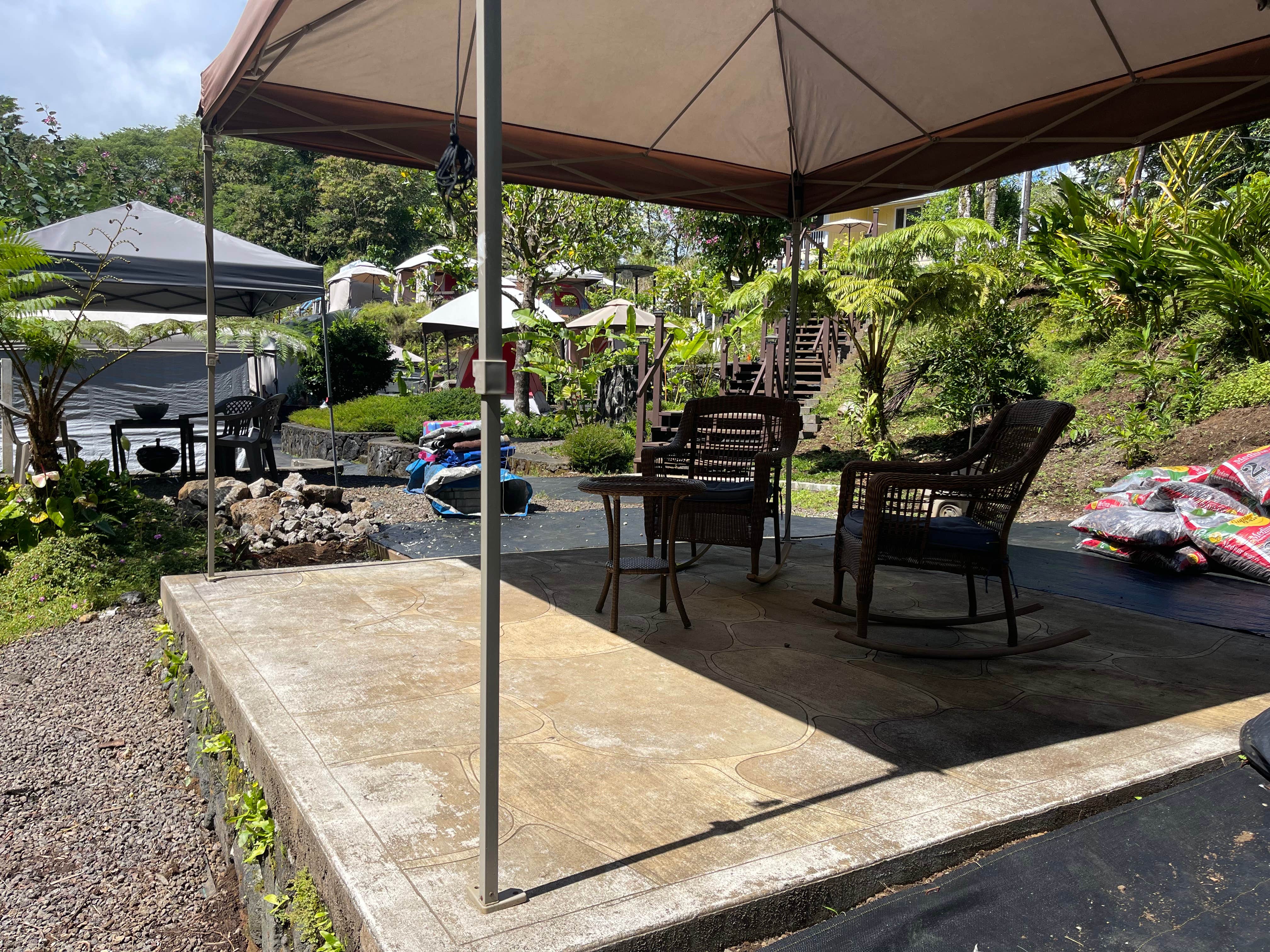 Annie E.'s photo of tent camping at Soil to Soul - PERMANENTLY CLOSED in Hawaii