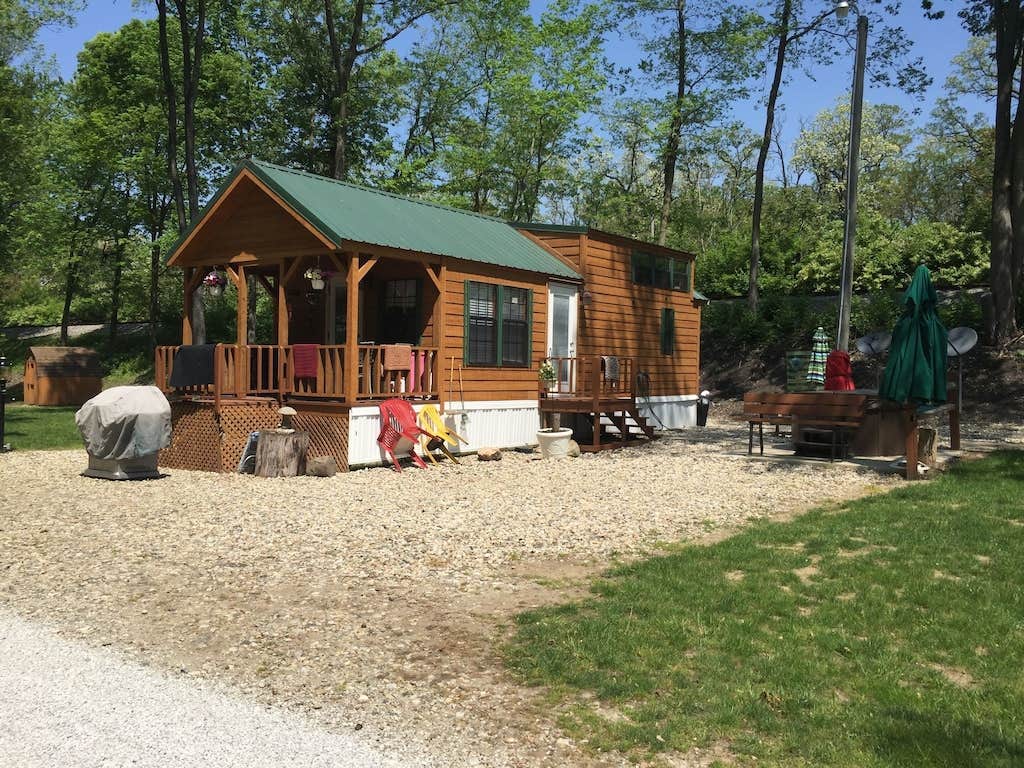 Tanya B.'s photo of a cabin at Morels on the Wabash near Winona Lake, IN