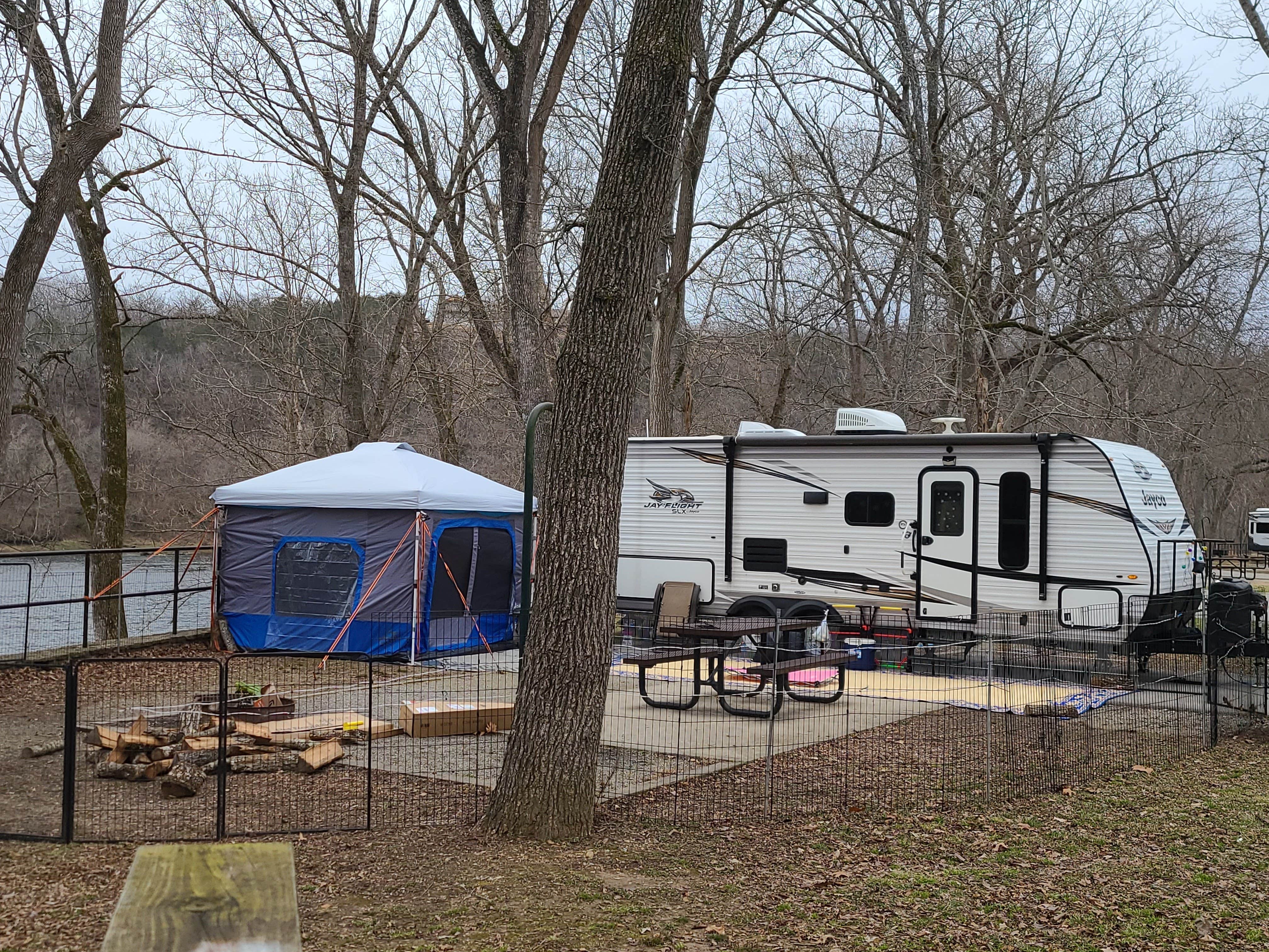 Leslie D.'s photo of rv camping at Bull Shoals-White River State Park near Cotter, AR