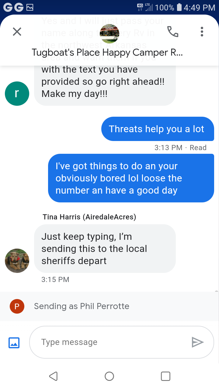Camper-submitted photo at Tugboats Place Happy Camper RV Park near Hindsville, AR