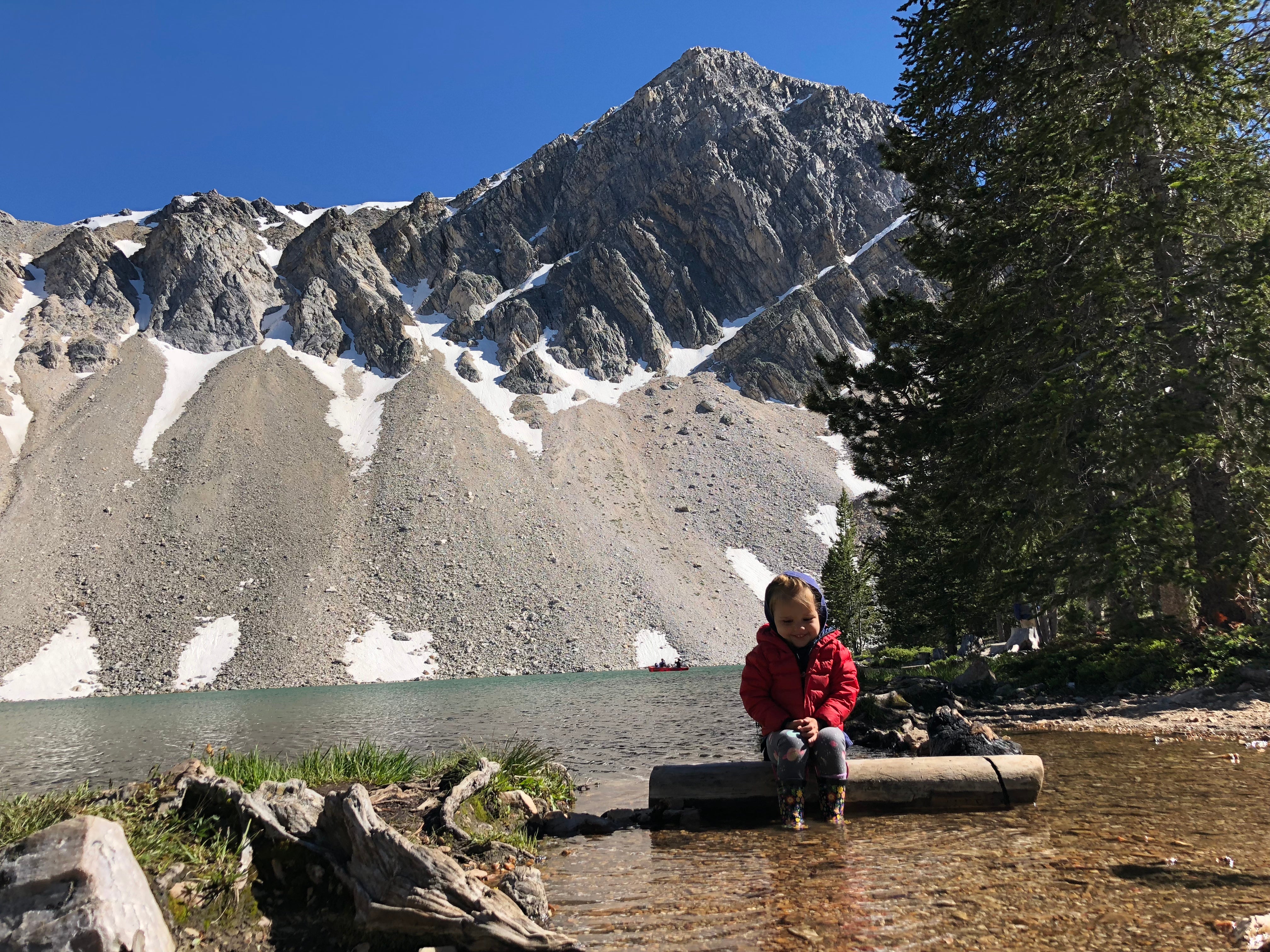 View from the campsite looking up to Meadow Lake Peak