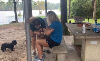 Milton K.'s photo of camping with pets at Sandy Creek - Town Bluff Reservoir near Brookeland, TX