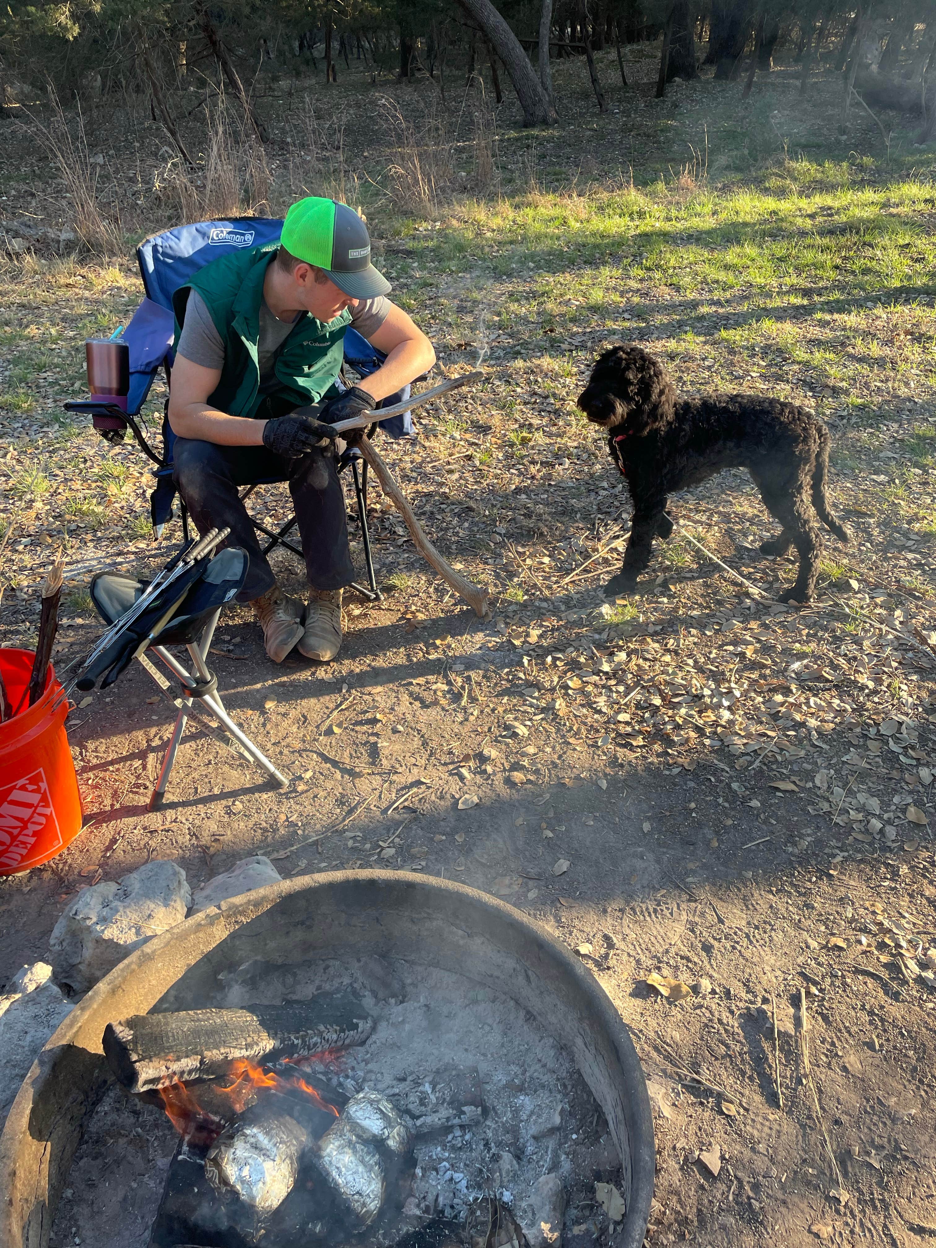 Taylor D.'s photo of camping with pets at Jim Hogg - Lake Georgetown near Granger, TX