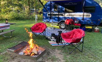 Jeff C.'s photo of camping with pets at Seward Bluffs Forest Preserve near Kingston, IL