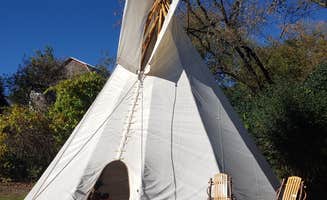 Julie H.'s photo of tent camping at Royal Oaks Legendary Lodging near Wisconsin Rapids, WI