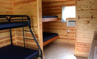 Saraj B.'s photo of glamping accommodations at Boulder Creek Campground near Genoa, WI