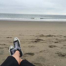 I had the whole beach to myself. 