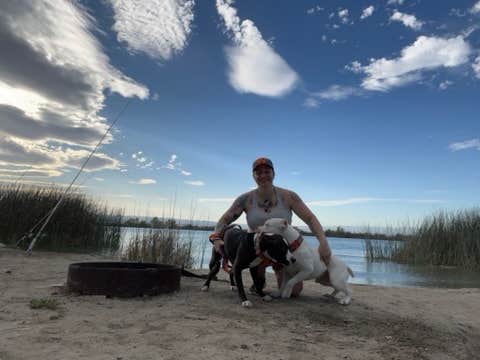 Sasha D.'s photo of camping with pets at Buena Vista Aquatic Recreational Area near Edison, CA
