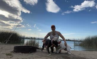 Sasha D.'s photo of camping with pets at Buena Vista Aquatic Recreational Area near Edison, CA