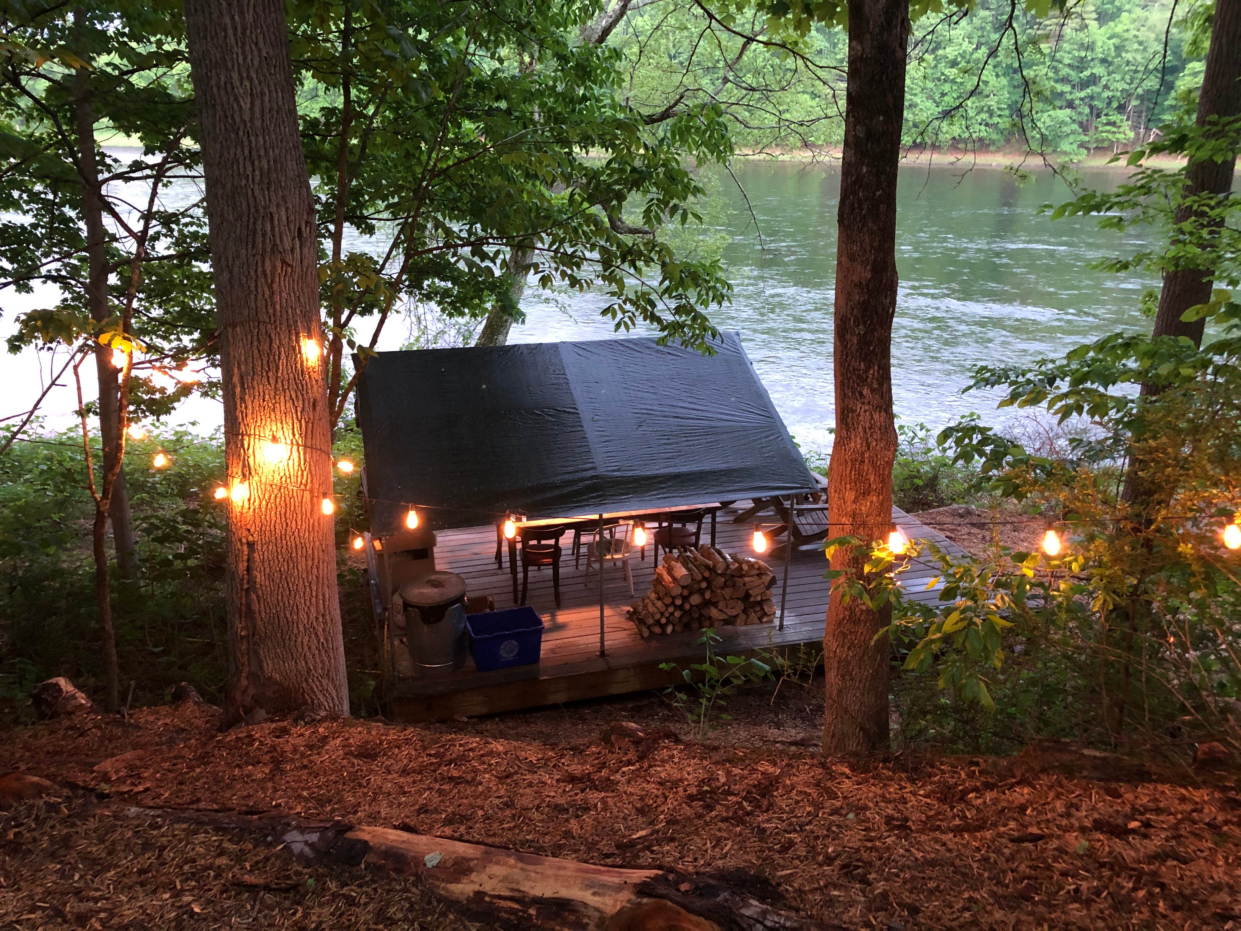 Hall S.'s photo of glamping accommodations at Slumberland at the River's Edge near Monticello, NY