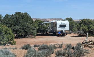 Camping near Fivehole Arch TH: BLM Mineral Point Road Dispersed Camping, Moab, Utah