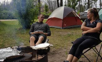 Bobbi V.'s photo of tent camping at Mouth of Two Hearted River State Forest Campground near Grand Marais, MI