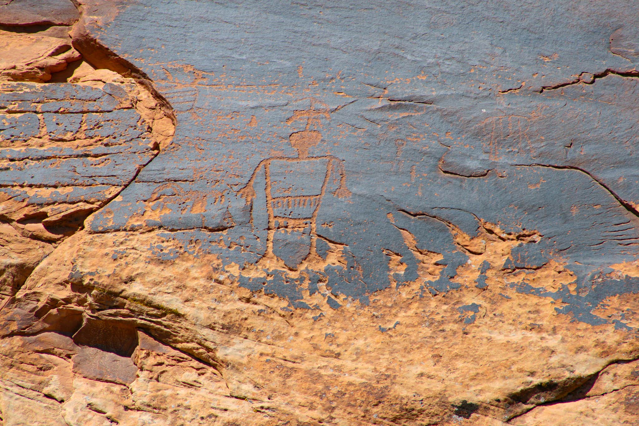 Camper-submitted photo at Sand Island BLM Campground Group sites Boat Launch near Bluff, UT