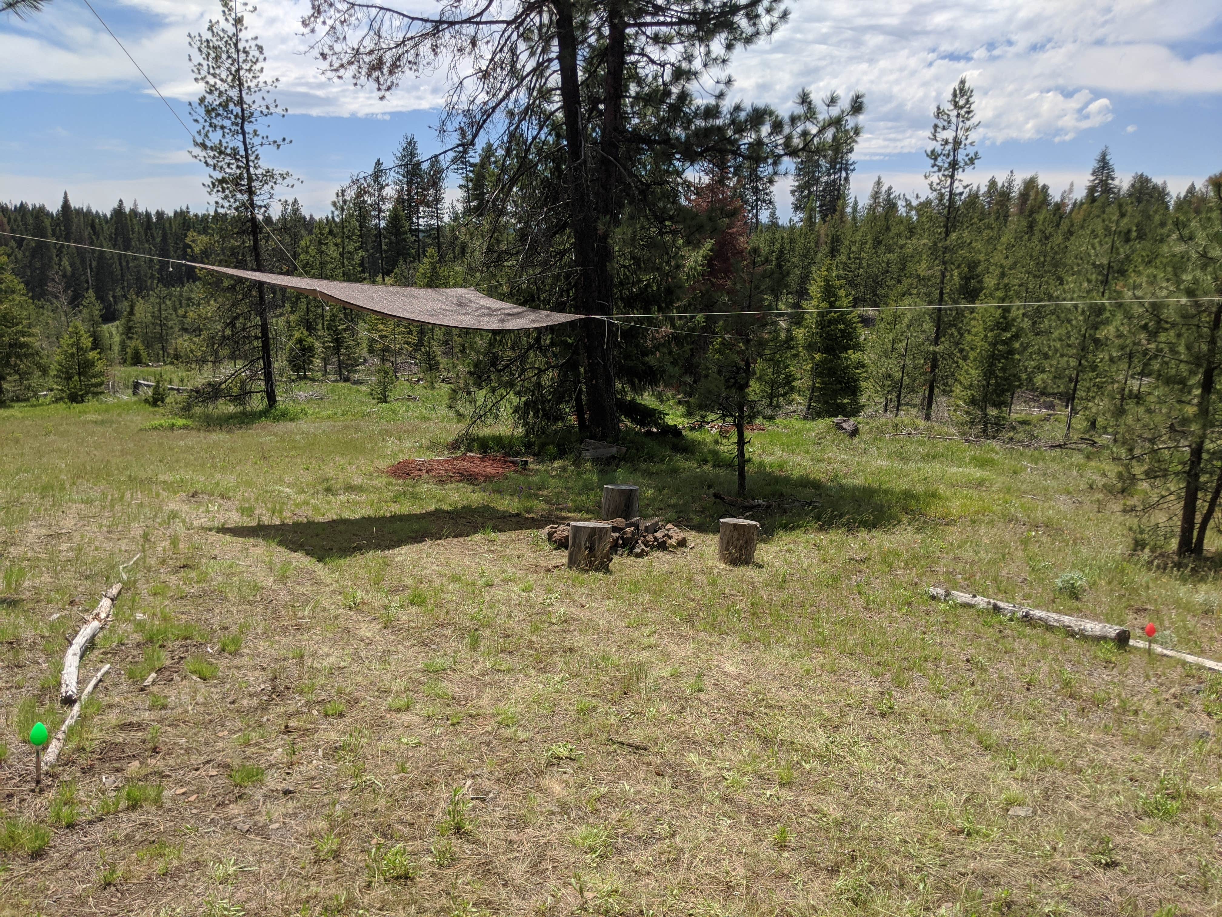 Camper-submitted photo at The High Road Cabin (two) TENT Spots near Meacham, OR