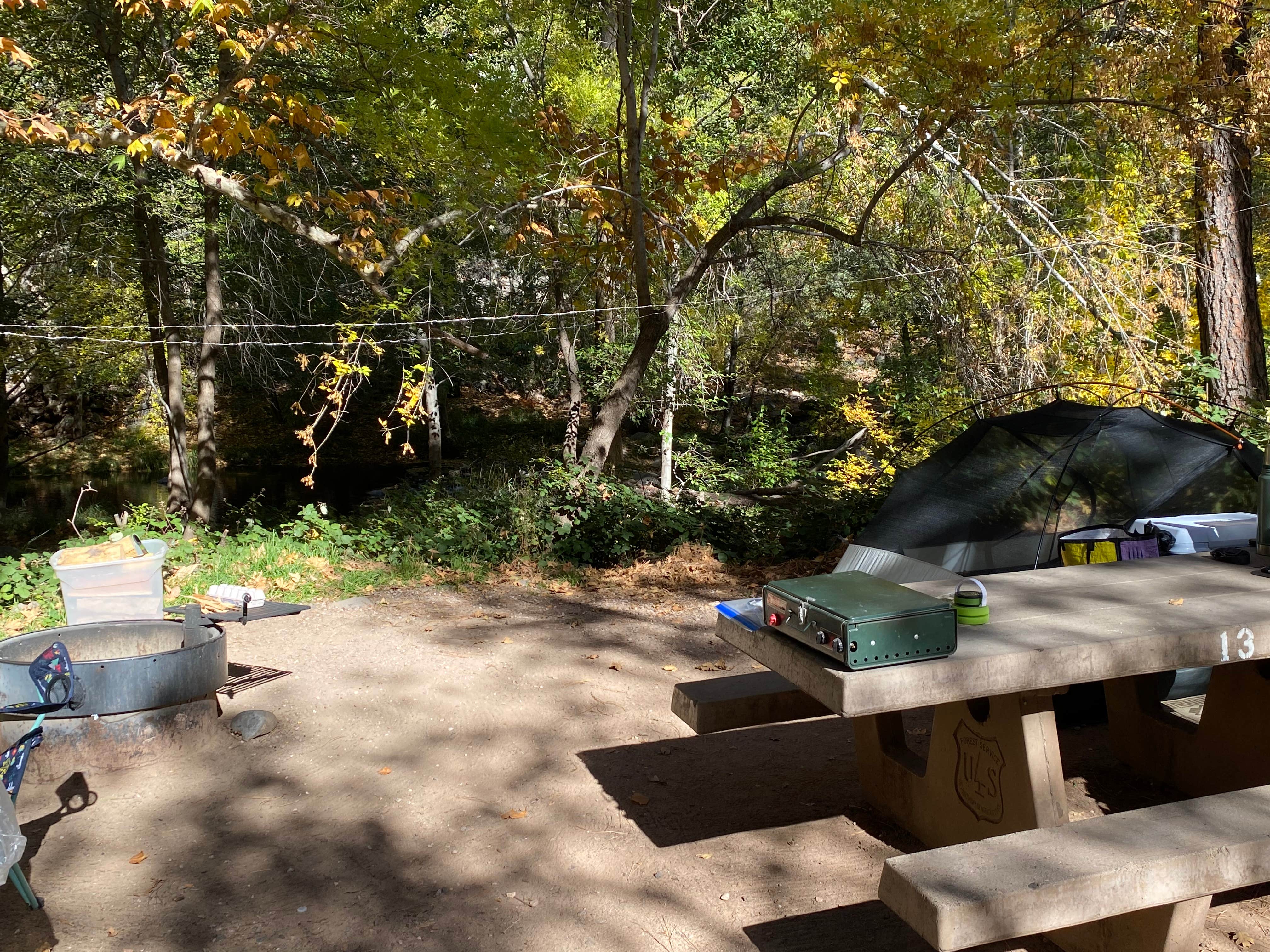 Cresta P.'s photo of tent camping at Manzanita Campground near Camp Verde, AZ