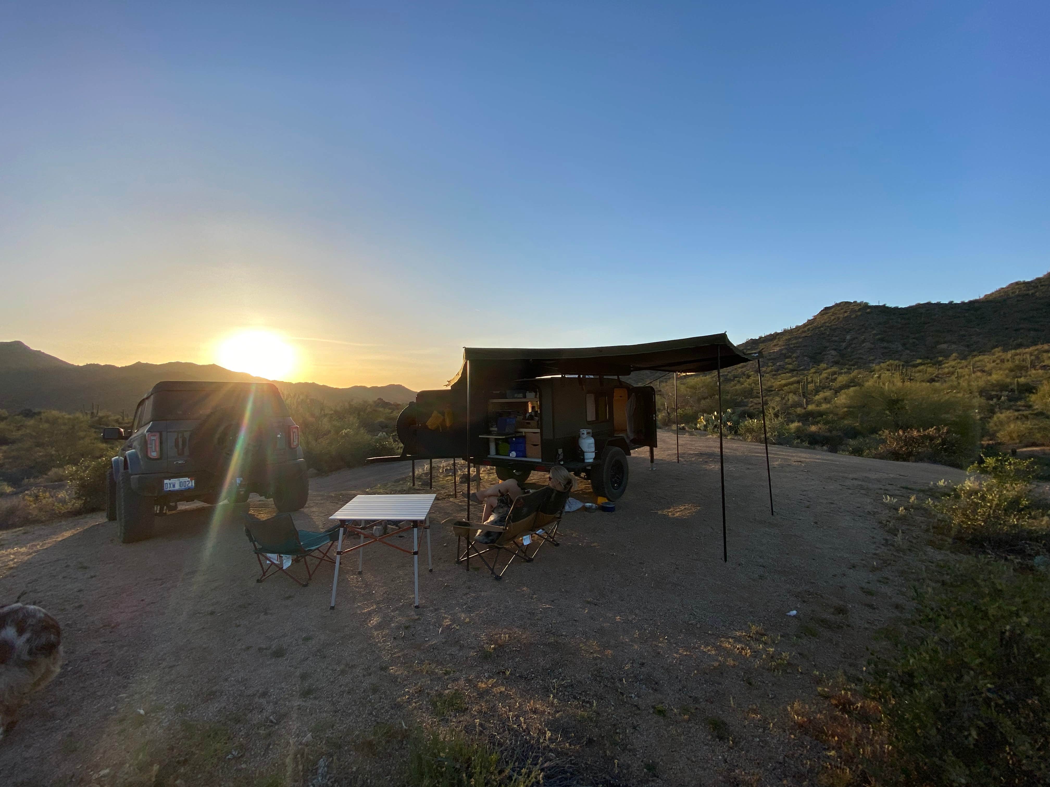 Aidan M.'s photo of a dispersed camping area at Bulldog Canyon Dispersed Camping - South Entrance - CLOSED near Superstition Mtn, AZ