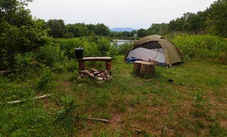 Camping near Attean Falls: Philbrick Landing, Caratunk, Maine