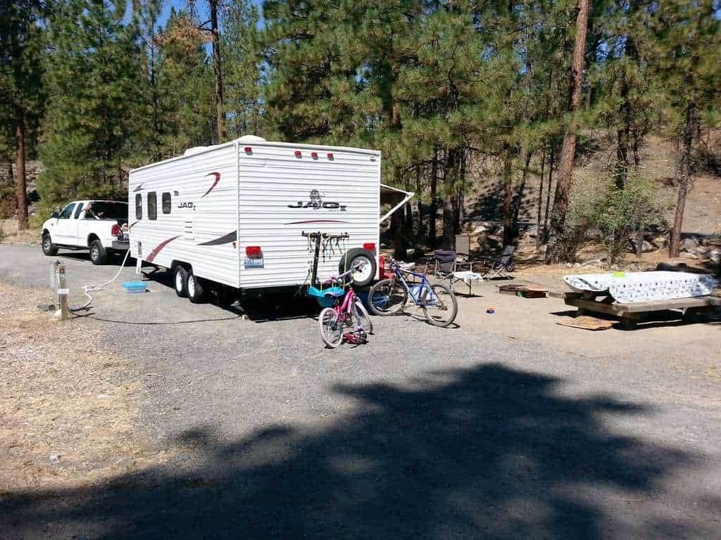 Jack's photo of rv camping at Bowl and Pitcher Campground — Riverside State Park near Sprague, WA