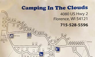 Camping near West Bass Lake: Camping in the Clouds, Florence, Wisconsin