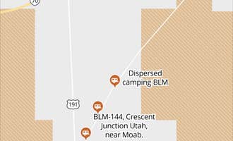 Camping near Crystal Geyser: SITLA 145 - Dispersed, Thompson, Utah