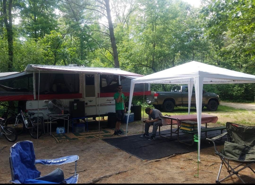 justin's photo of rv camping at Sherwood Forest Campgrounds near Briggsville, WI