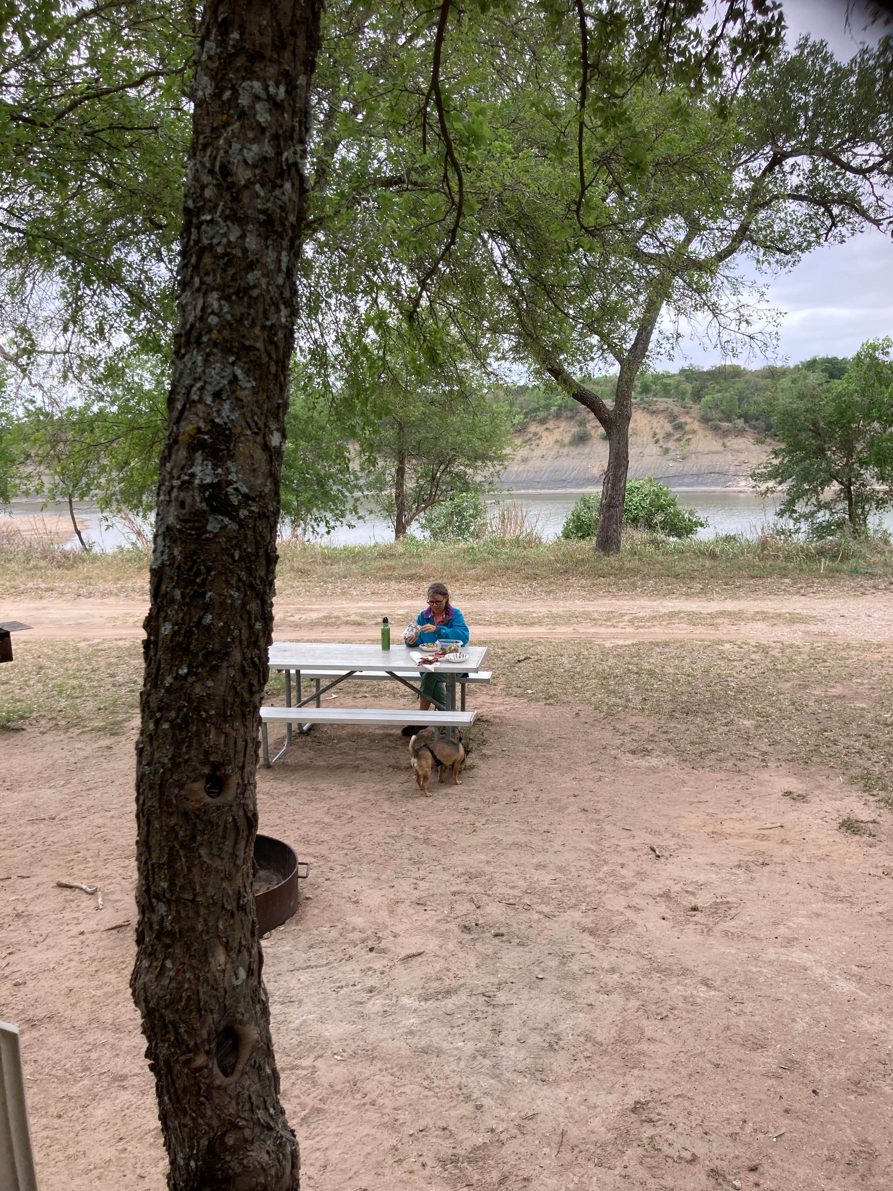 robin's photo of camping with pets at Shaffer Bend Recreation Area near Marble Falls, TX