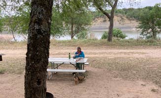 robin's photo of camping with pets at Shaffer Bend Recreation Area near Kingsland, TX