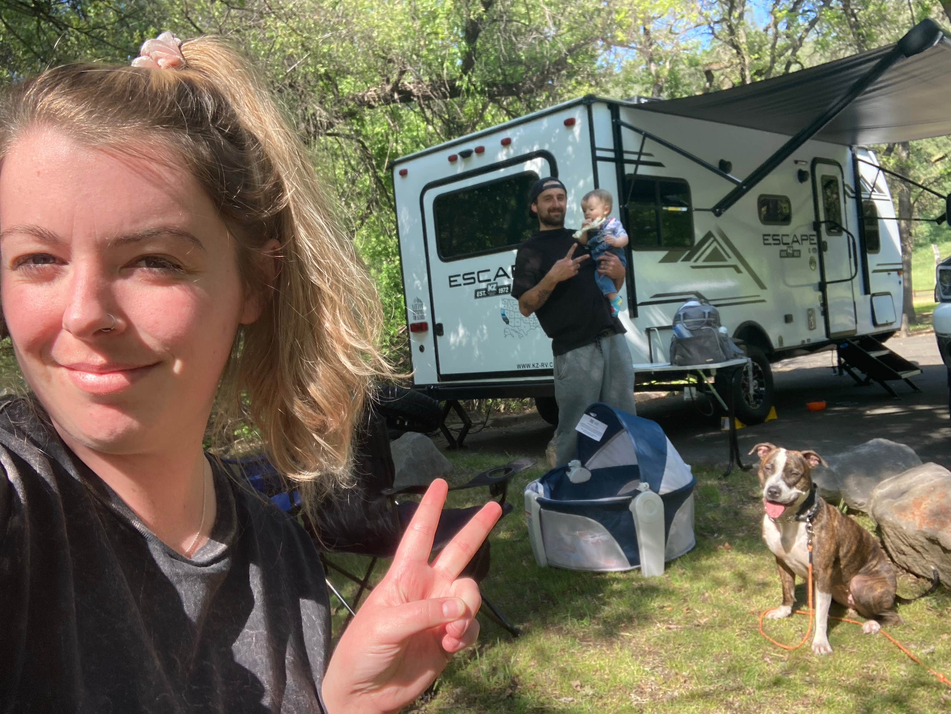 Nicole P.'s photo of camping with pets at Kelsey Creek Campground — Clear Lake State Park near Clearlake, CA