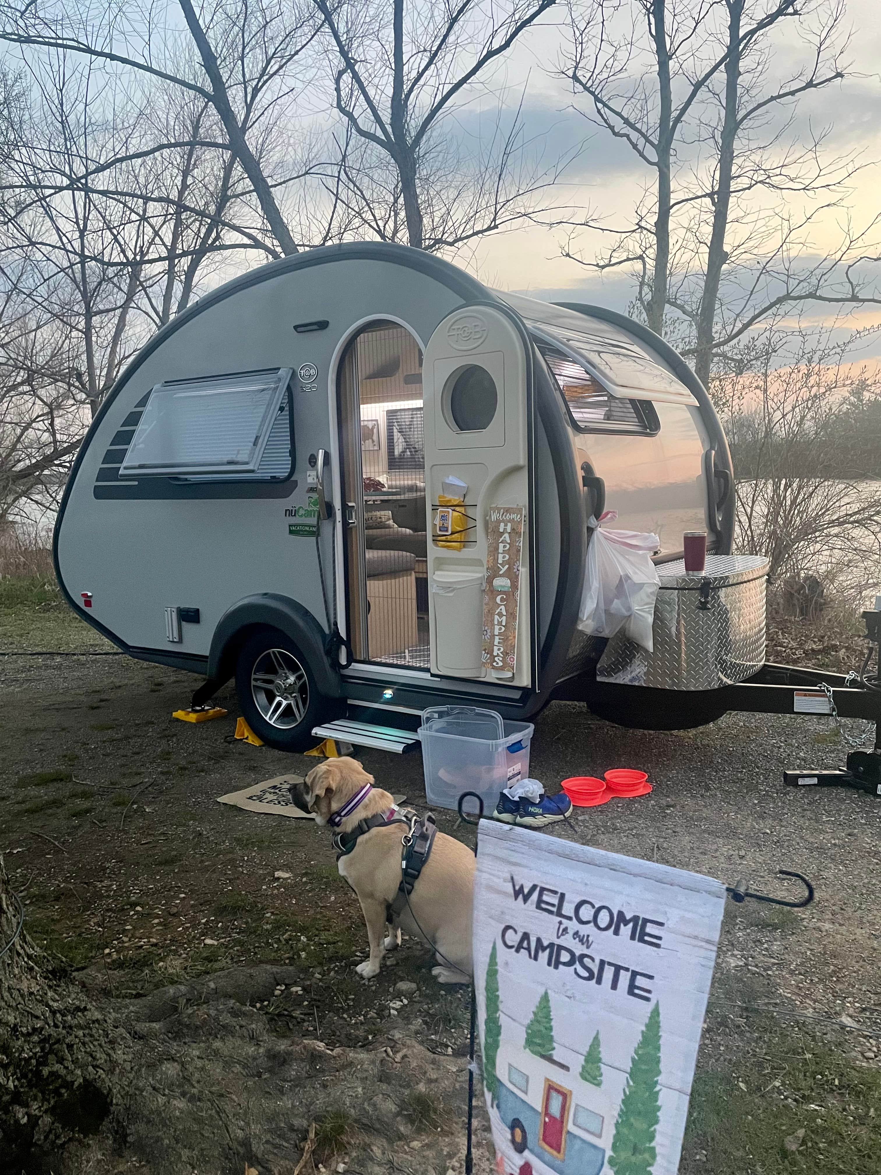 Stephanie S.'s photo of camping with pets at Comlara County Park in Illinois