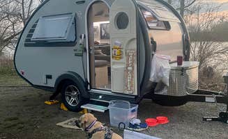 Stephanie S.'s photo of camping with pets at Comlara County Park near Peoria, IL
