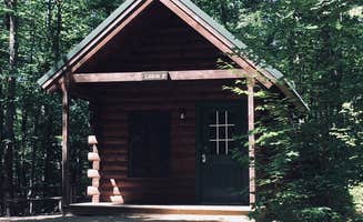 Rachel P.'s photo of a cabin at Pawtuckaway State Park Campground near Lunenburg, MA