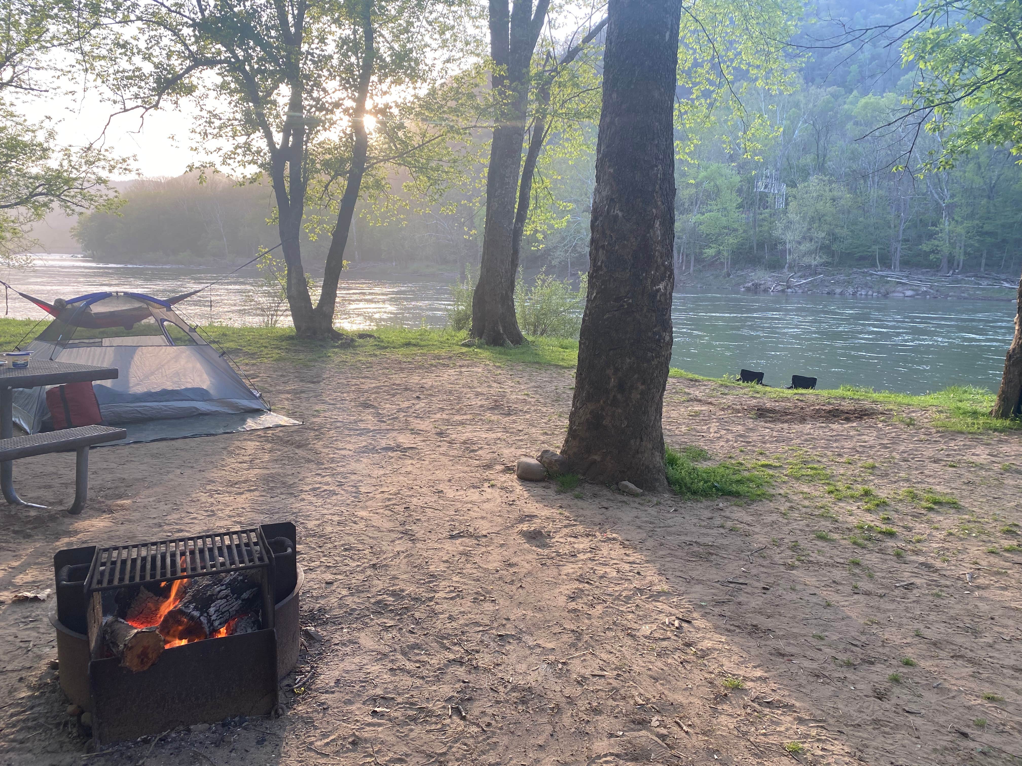Brittany S.'s photo at Grandview Sandbar Campground — New River Gorge National Park and Preserve in West Virginia