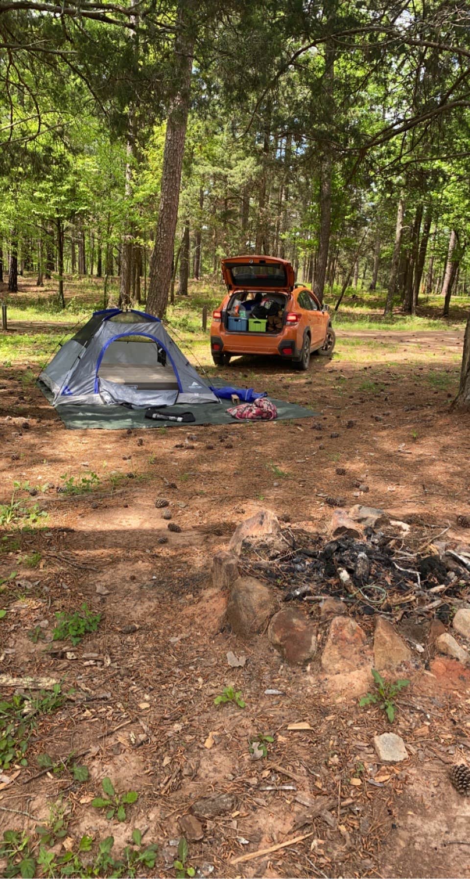 Brittany S.'s photo of tent camping at Fell Hunt Camp near Lincolnton, GA