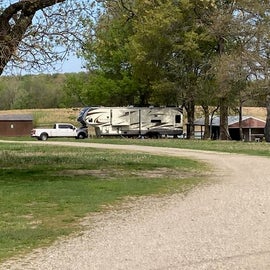 View of site 8 from the front of the campground