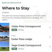 Review photo of Cedar Pass Campground — Badlands National Park by Tod S., May 2, 2022